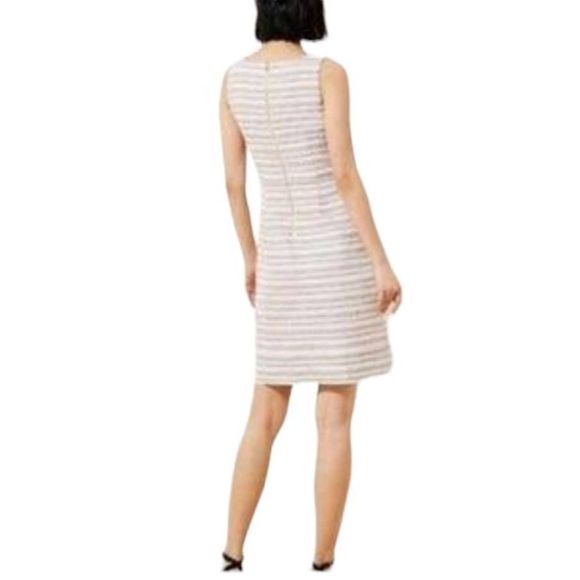 LOFT Striped Sleeveless Shift Dress 10P - Picture 2 of 7